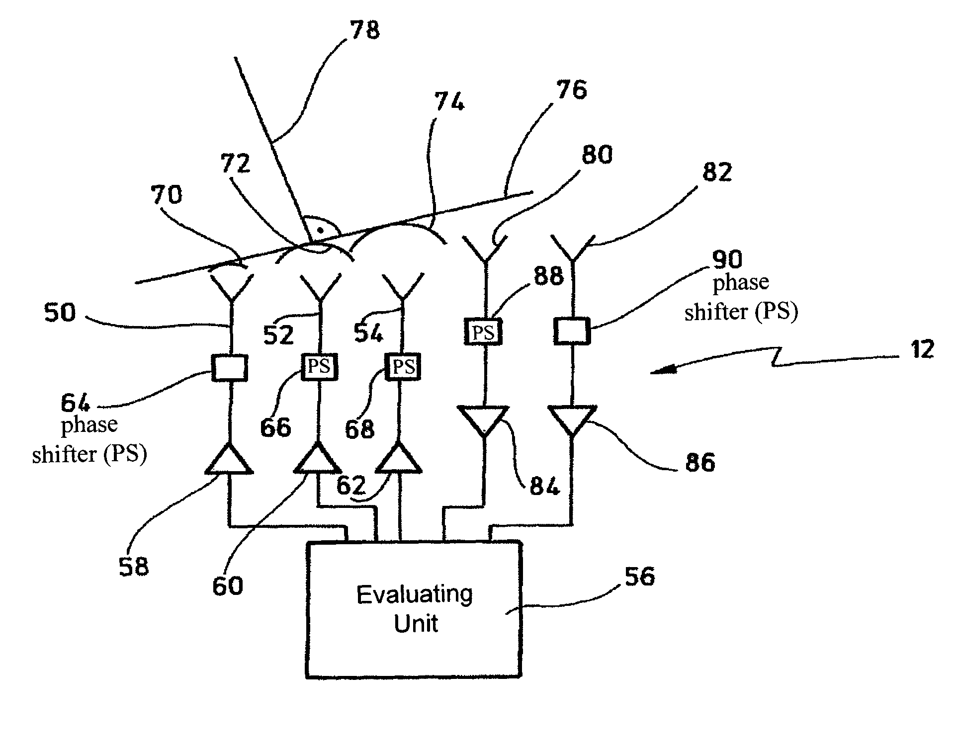 Motor vehicle radar system, and method for determining speeds and distances of objects