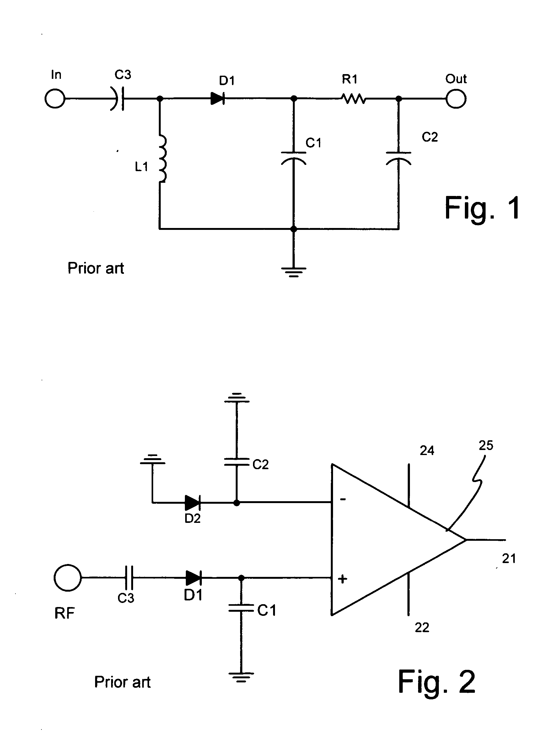 Temperature compensated, high efficiency, controlled input impedance diode detector