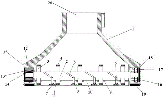 Dust collection brush head of dust collector