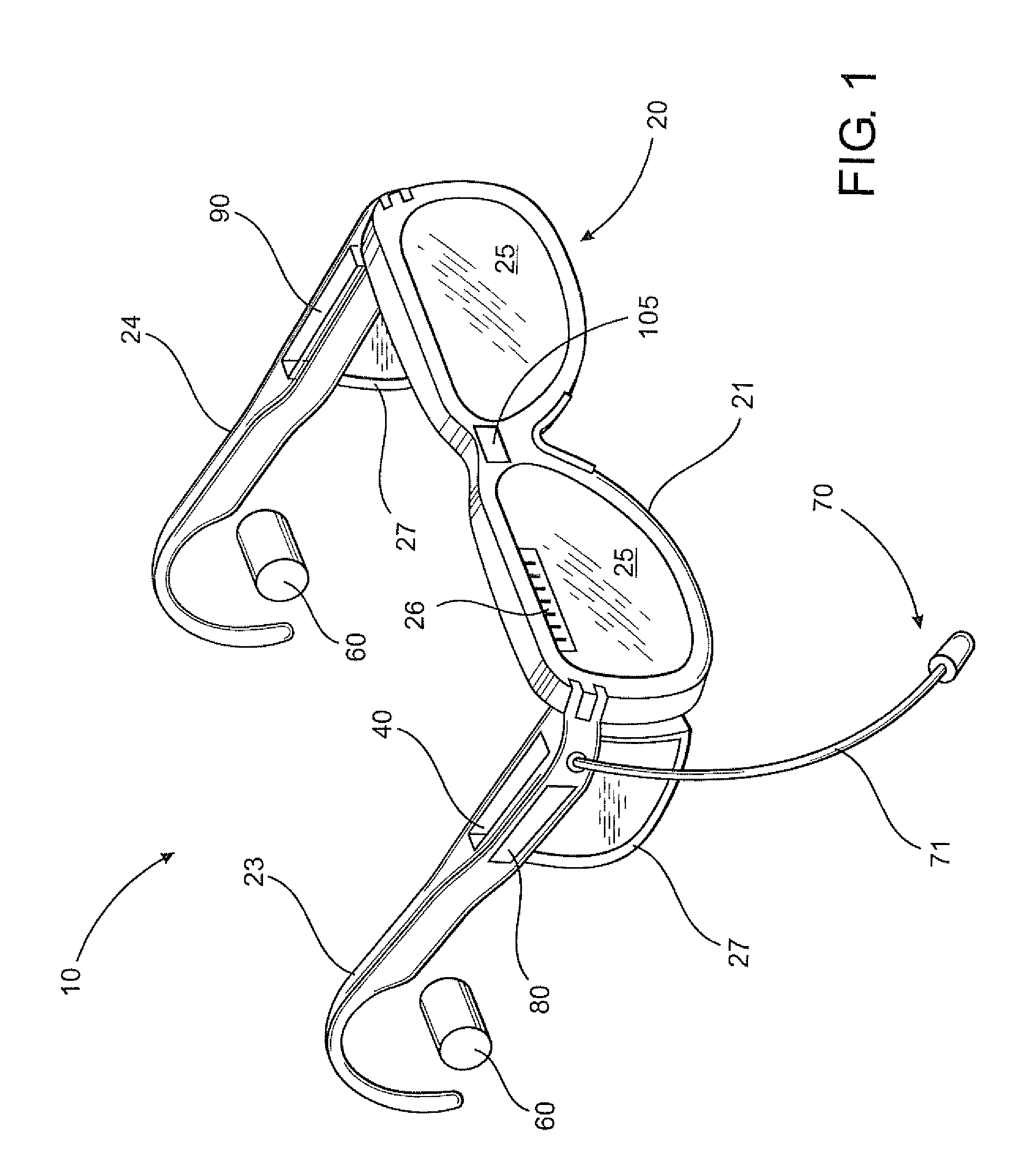 Communication eyewear assembly