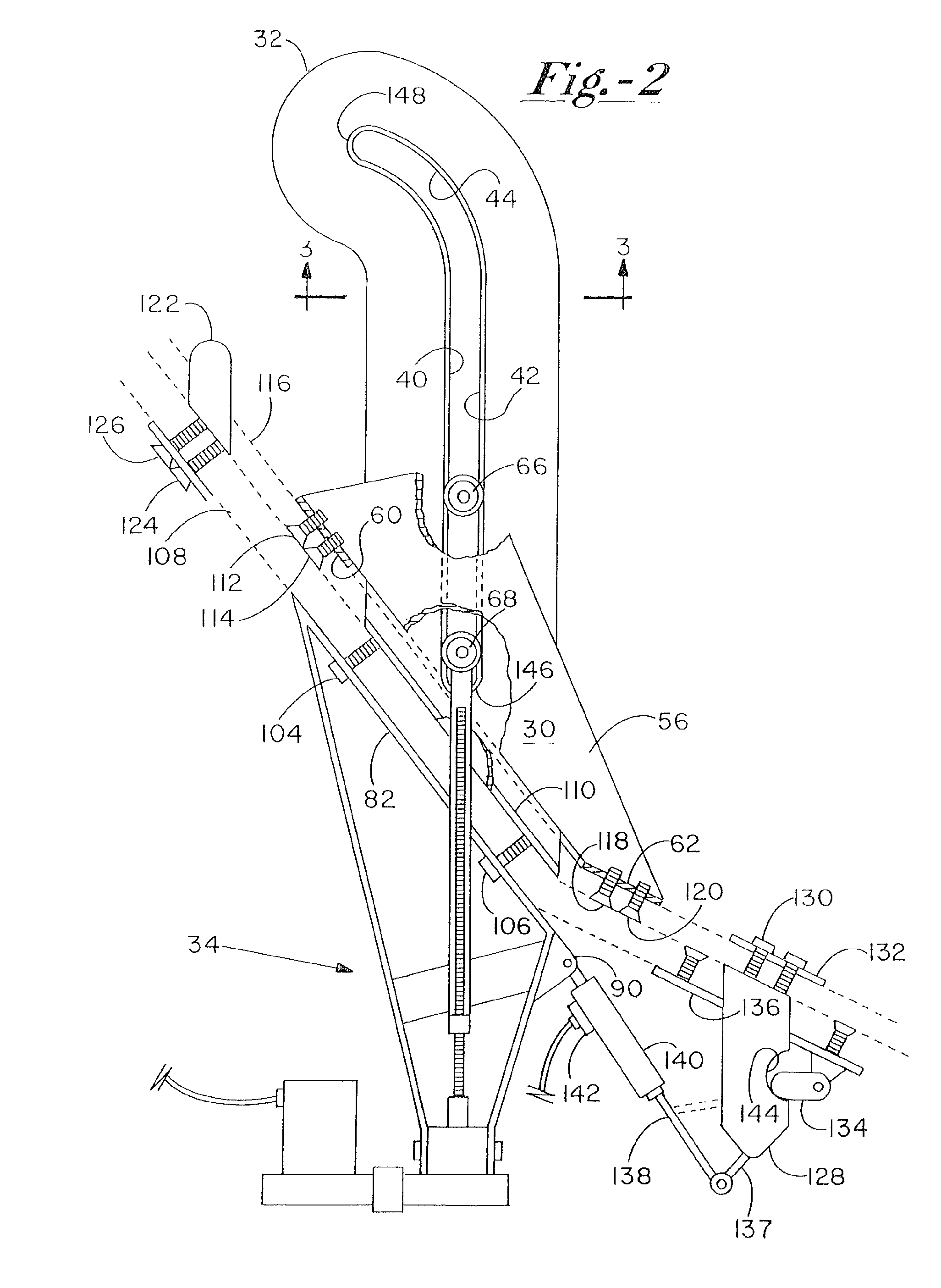 Moving mechanism for cruiser arch