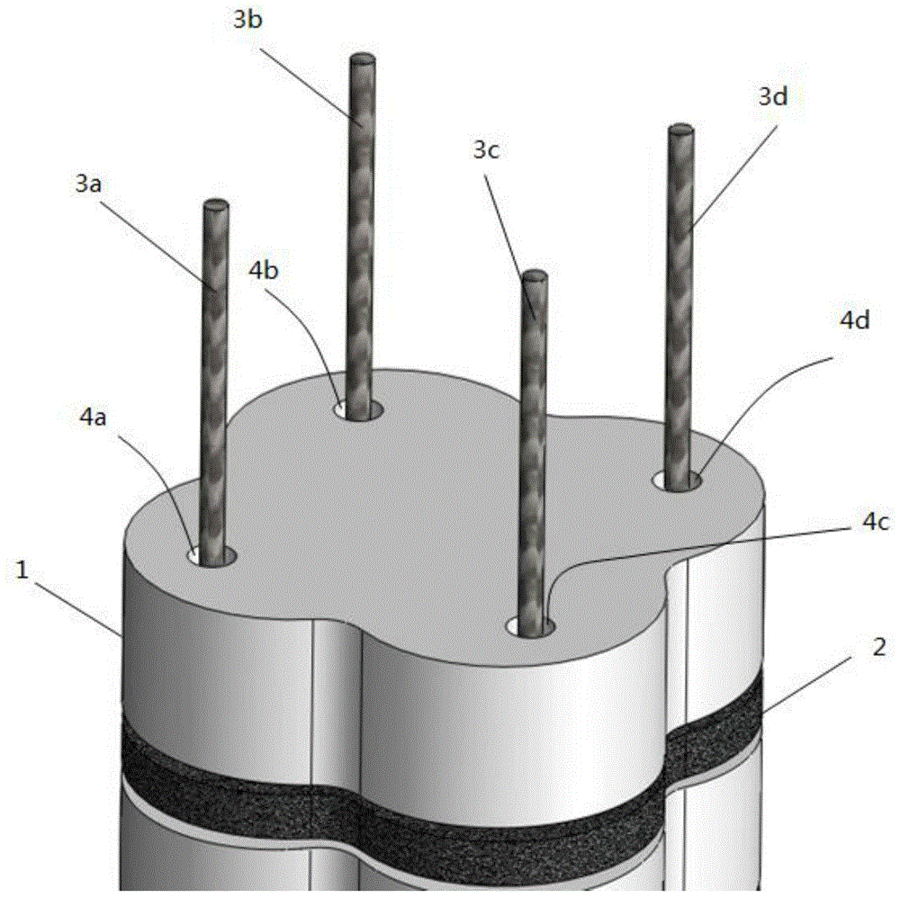 Four-leaf clover shaped adjustable rigidity supple spine for quadruped robot