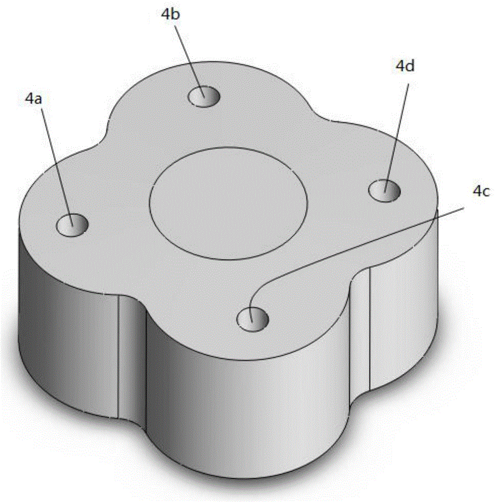 Four-leaf clover shaped adjustable rigidity supple spine for quadruped robot