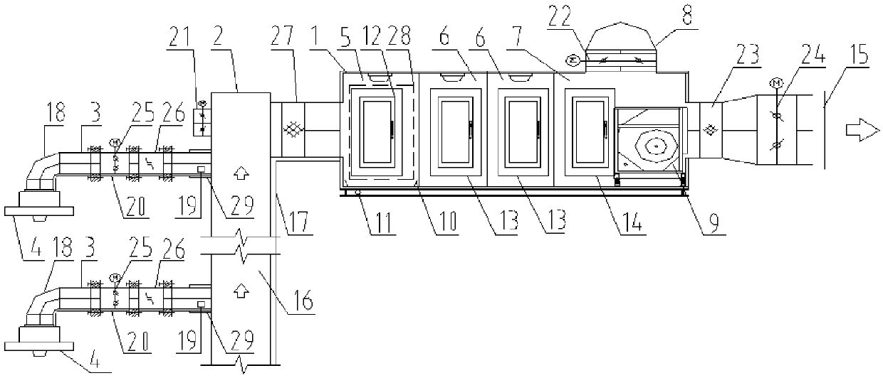 Centralized type oil smoke purification system