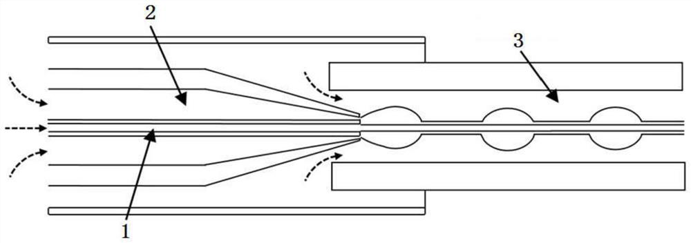 Cobweb-like hollow spindle knot microfiber device with water collection characteristic and preparation method