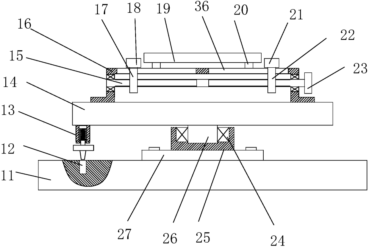 Disc-kind part tapping and drilling all-in-one machine