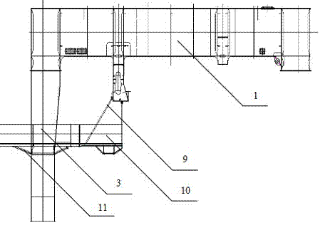 Bridge crane diving platform structure and its installation process