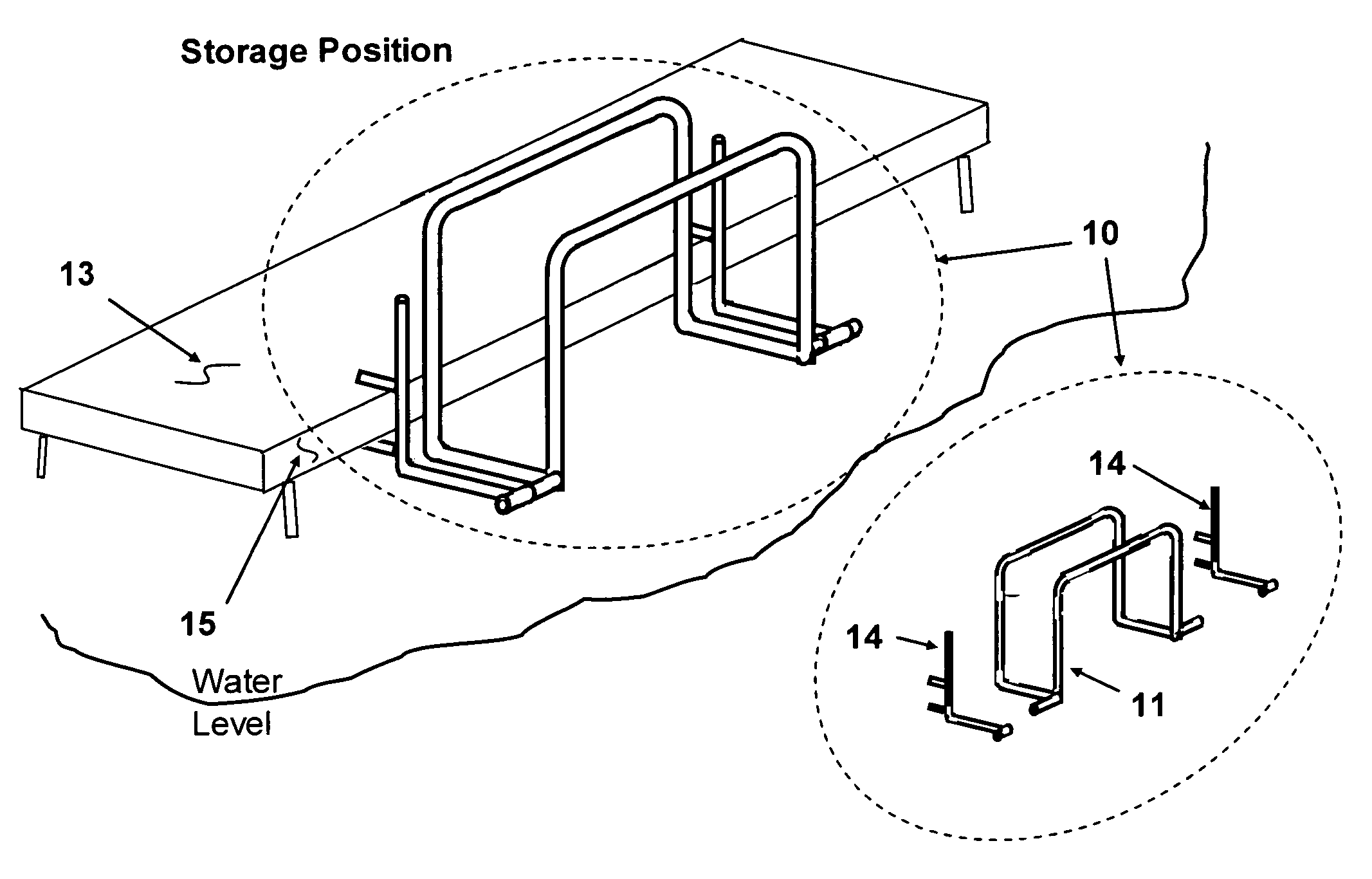 Small boat dock racking system