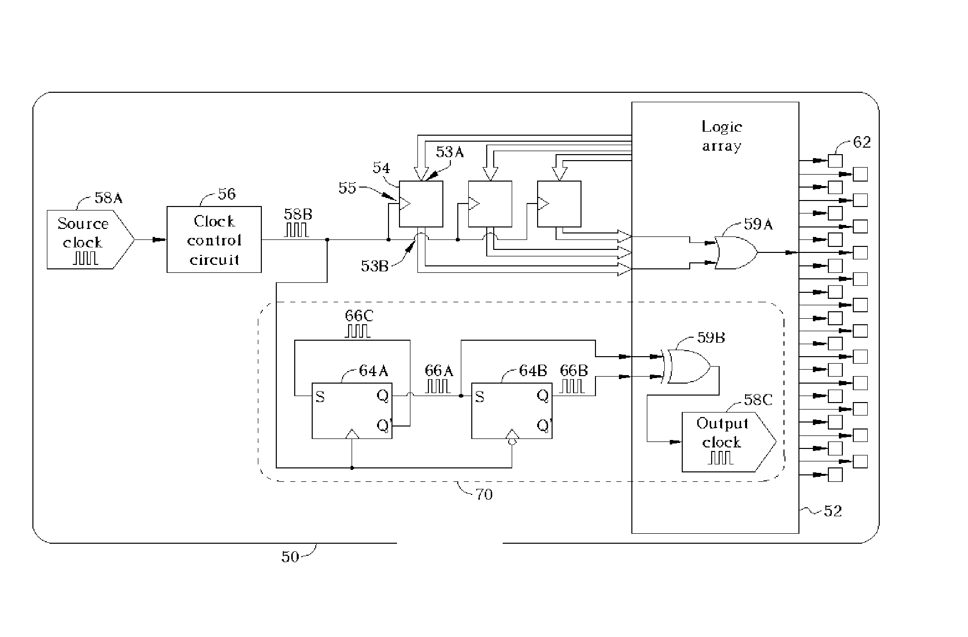 Method and related apparatus for outputting clock through a data path