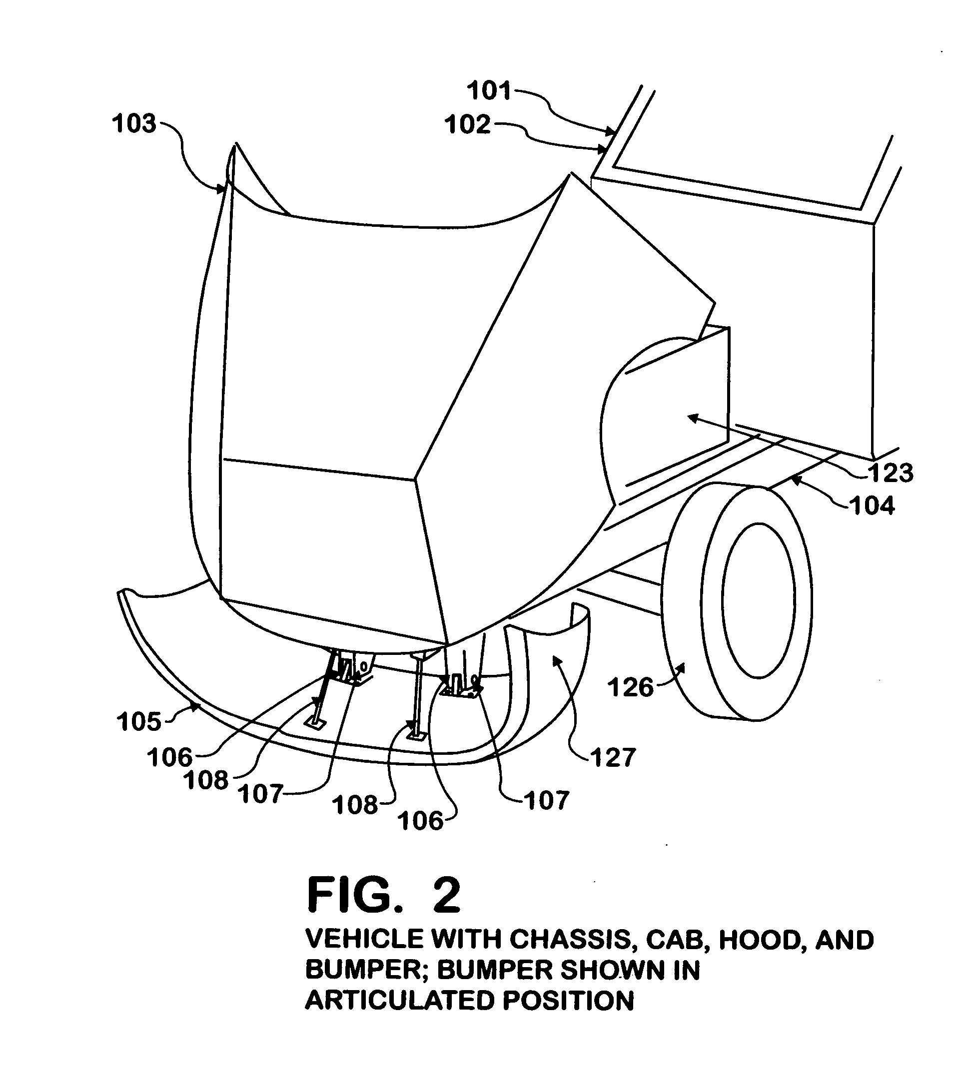 Rotating front bumper