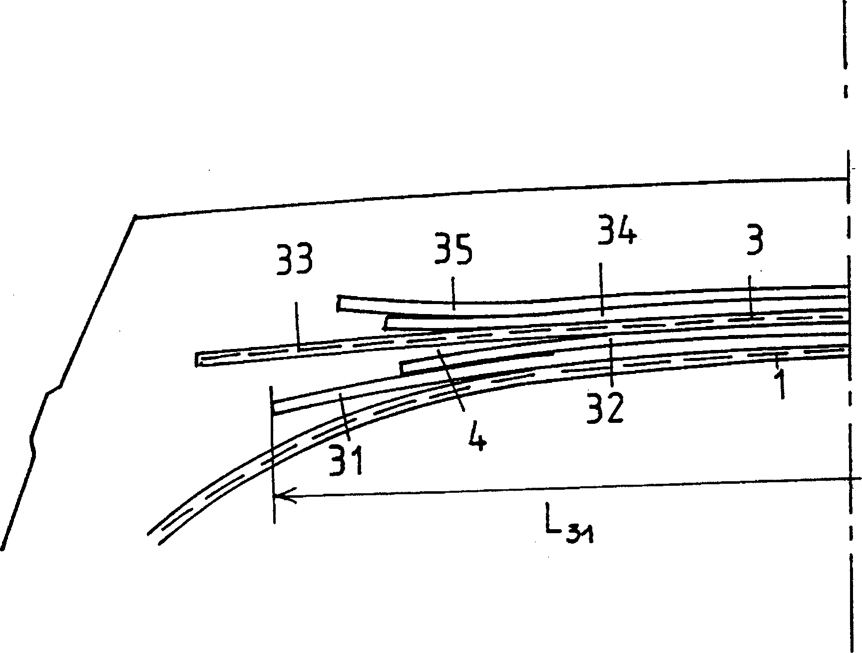 Tyre with radial ply reinforcement