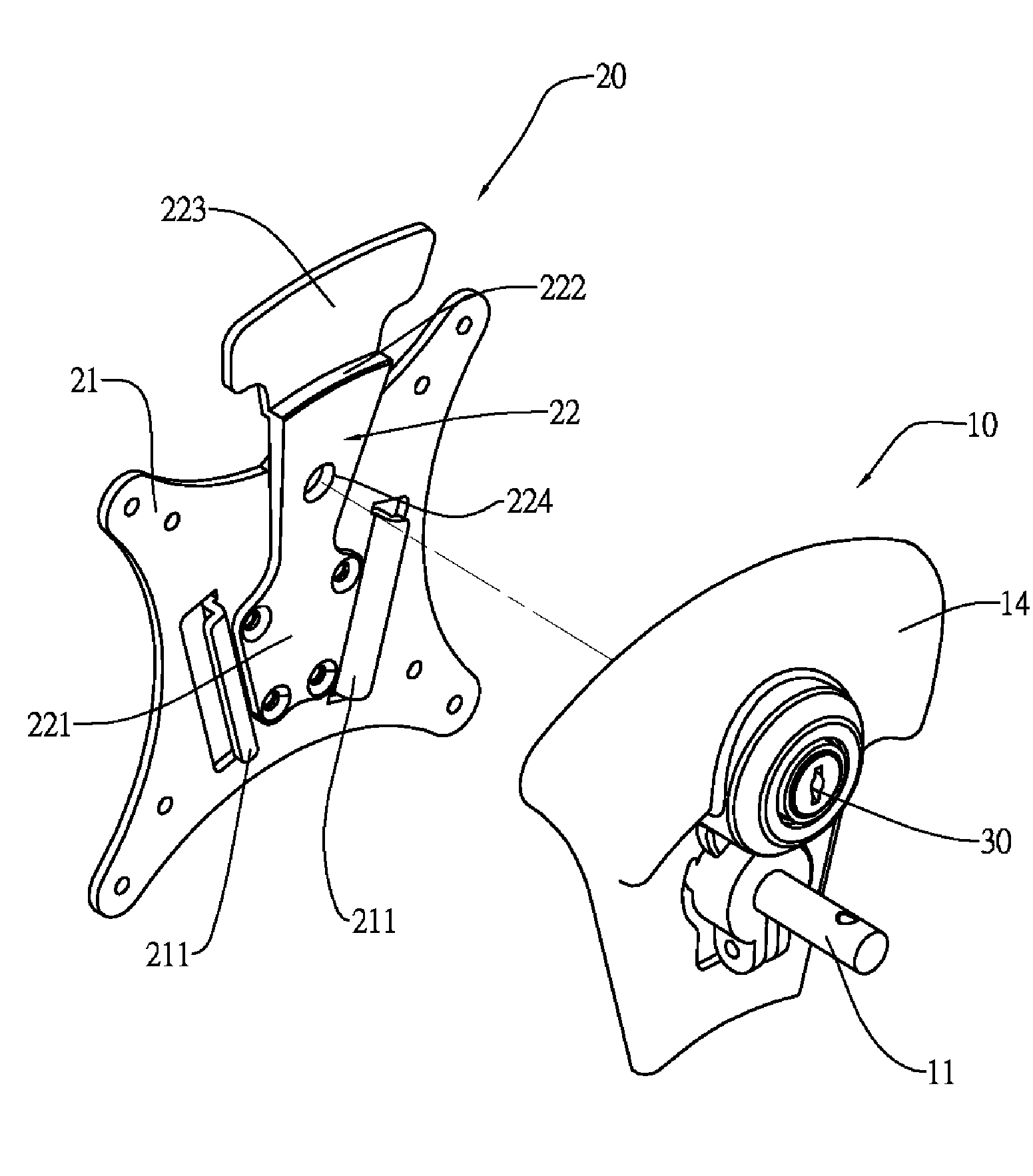 Screen suspension connecting means