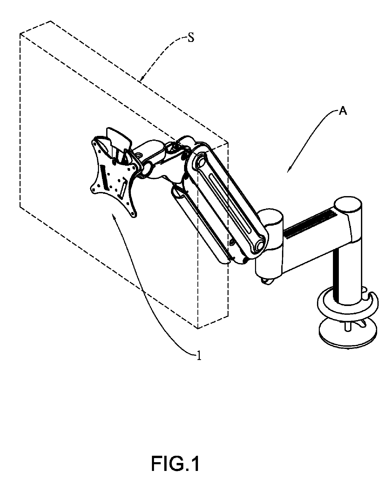 Screen suspension connecting means