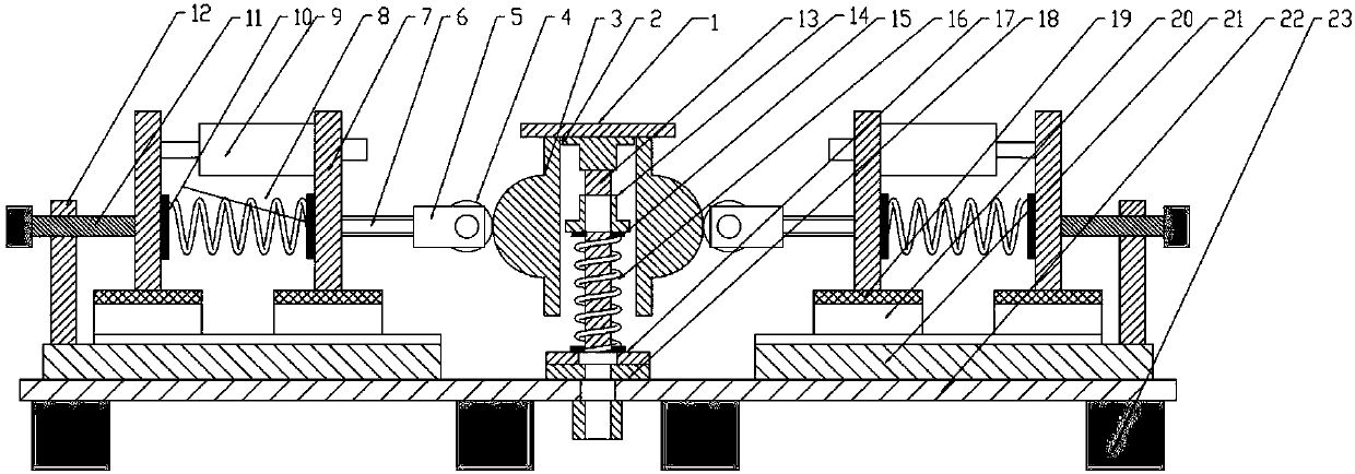 Cam roller negative stiffness structure low-frequency vibration isolator