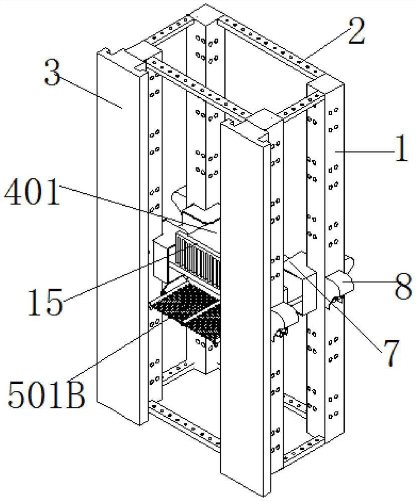 Convenient-to-adjust climbing frame for construction industry