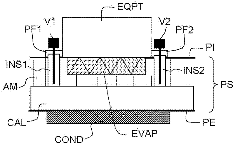 Structural satellite panel with integrated heat exchangers