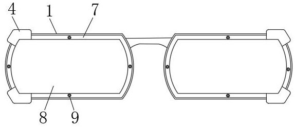 Anti-strong-light night driving mirror