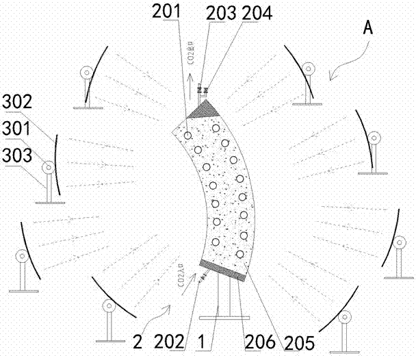 Solar carbon dioxide energy accumulator for carbon dioxide cyclic power generation