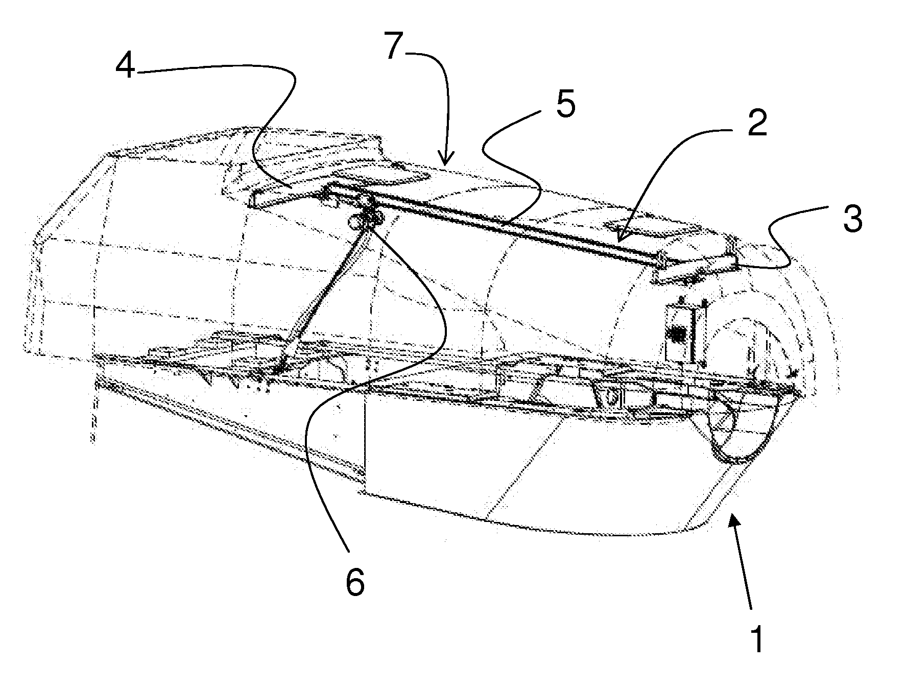 Nacelle travelling crane