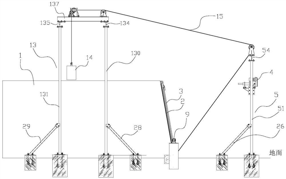 Coal mine inclined shaft standby explosion door device