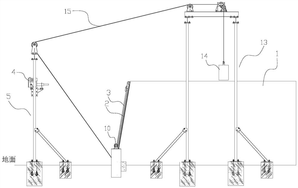 Coal mine inclined shaft standby explosion door device