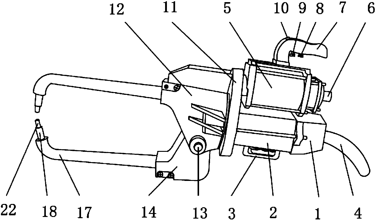 Movable type spot welding machine capable of reducing welding slag splashing