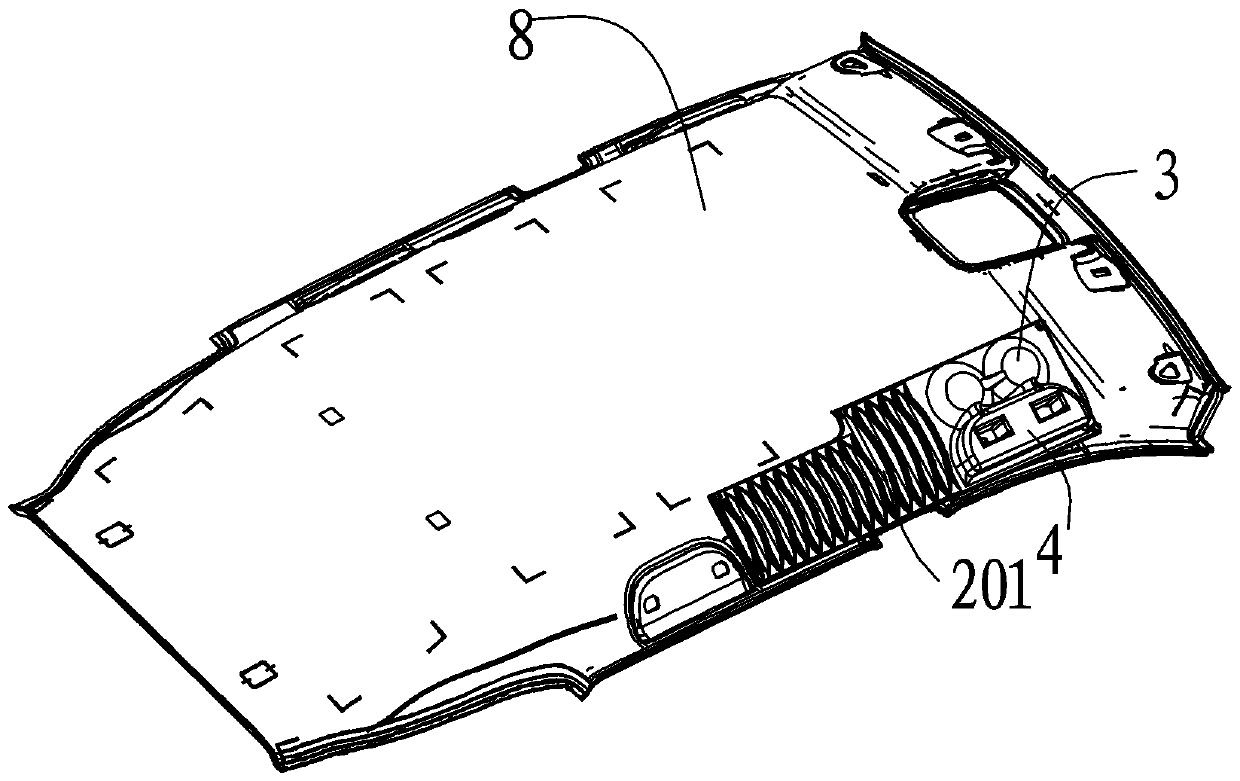 Inner roof energy-absorbing structure, vehicle roof and vehicle