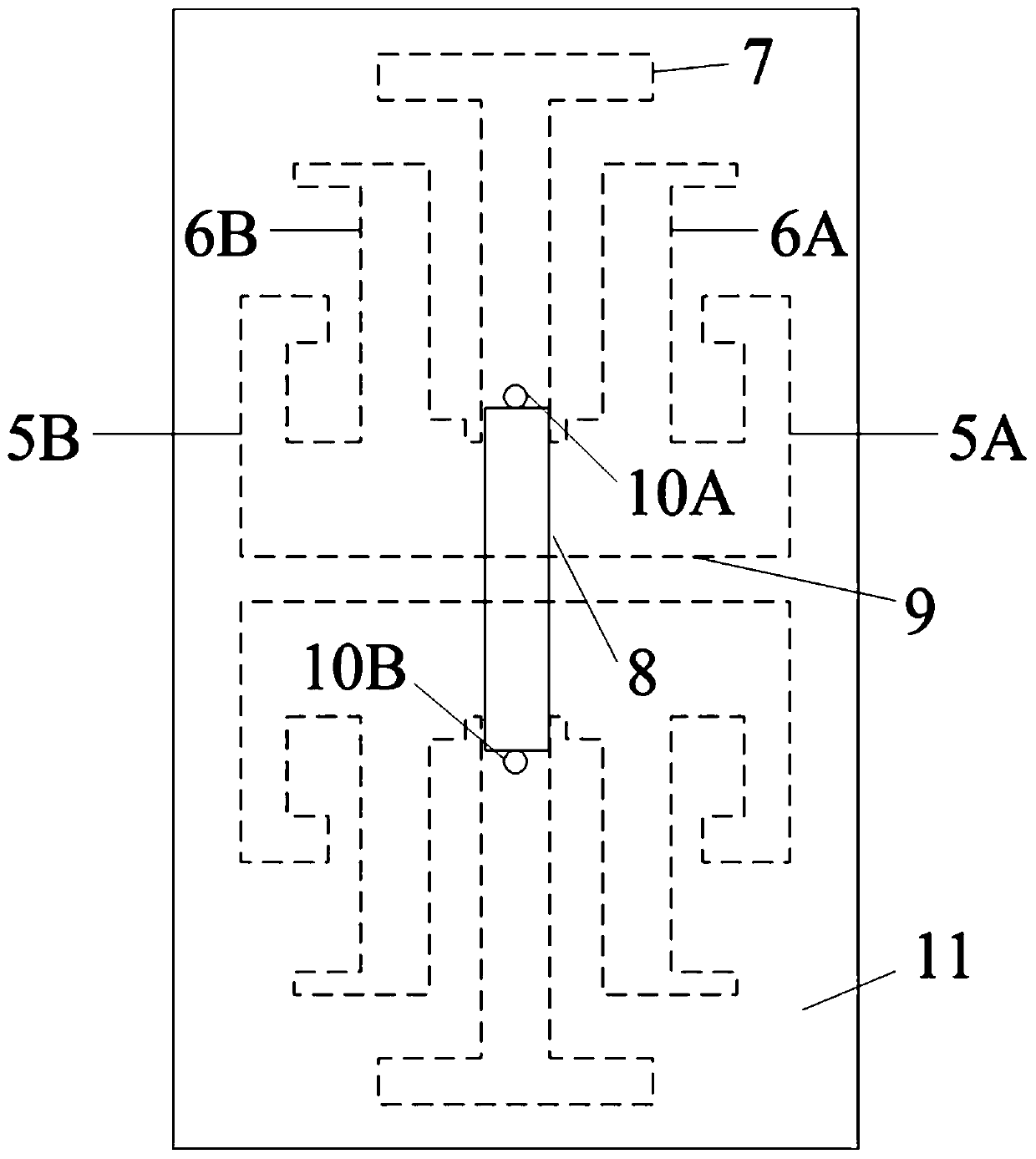 Differential feeding three-frequency planar antenna