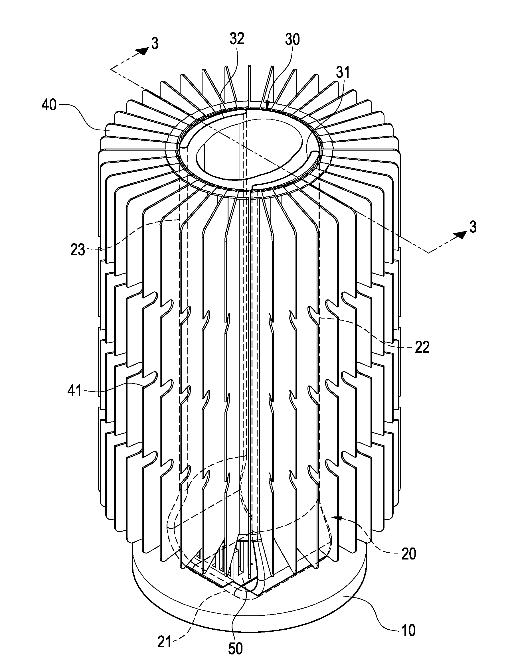 Cooling module for LED lamp