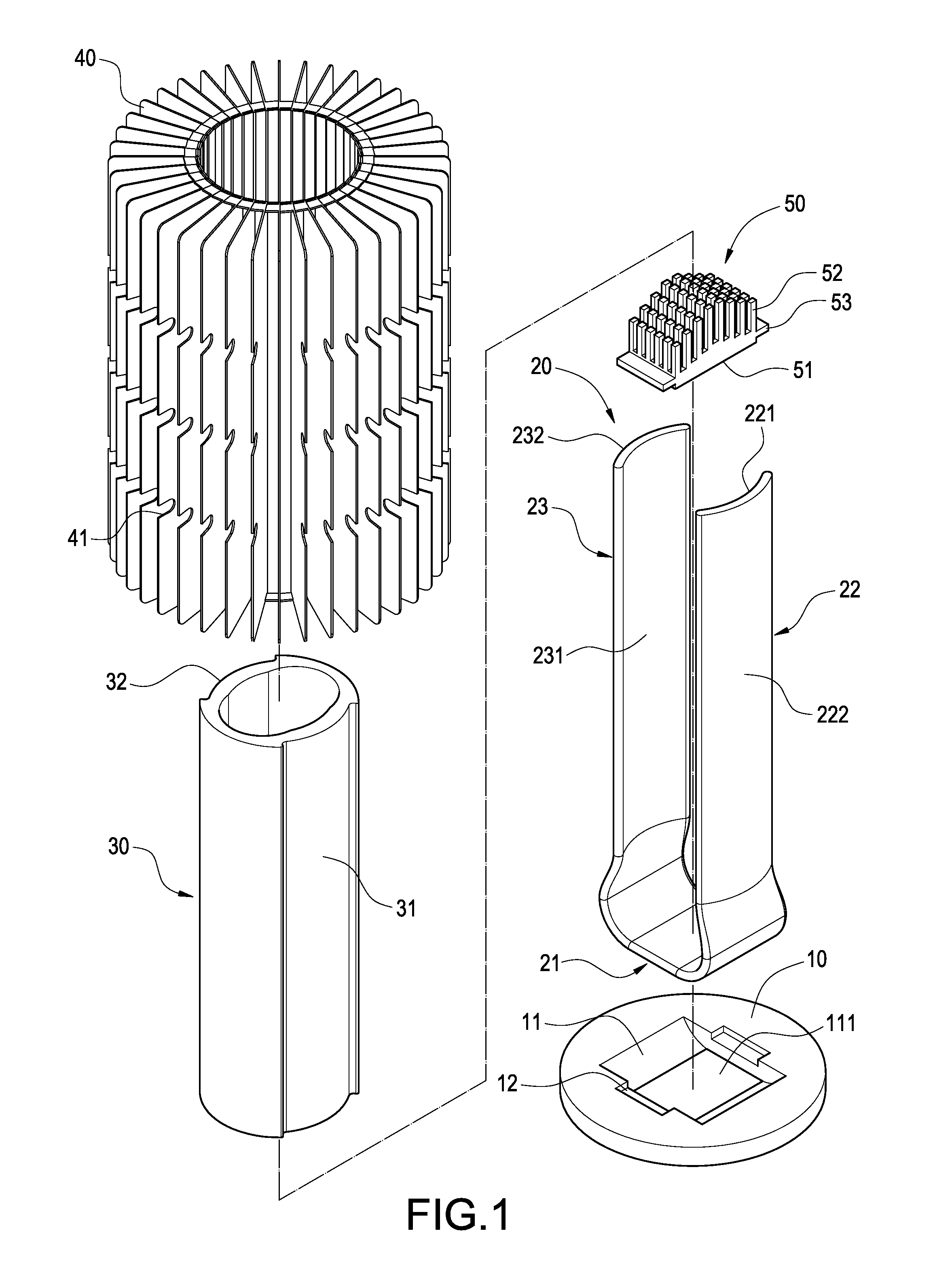 Cooling module for LED lamp