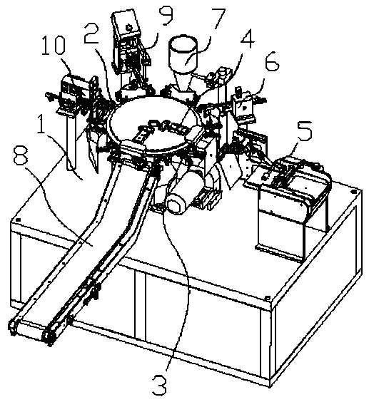 Bagging and packaging integrated equipment for spicy food