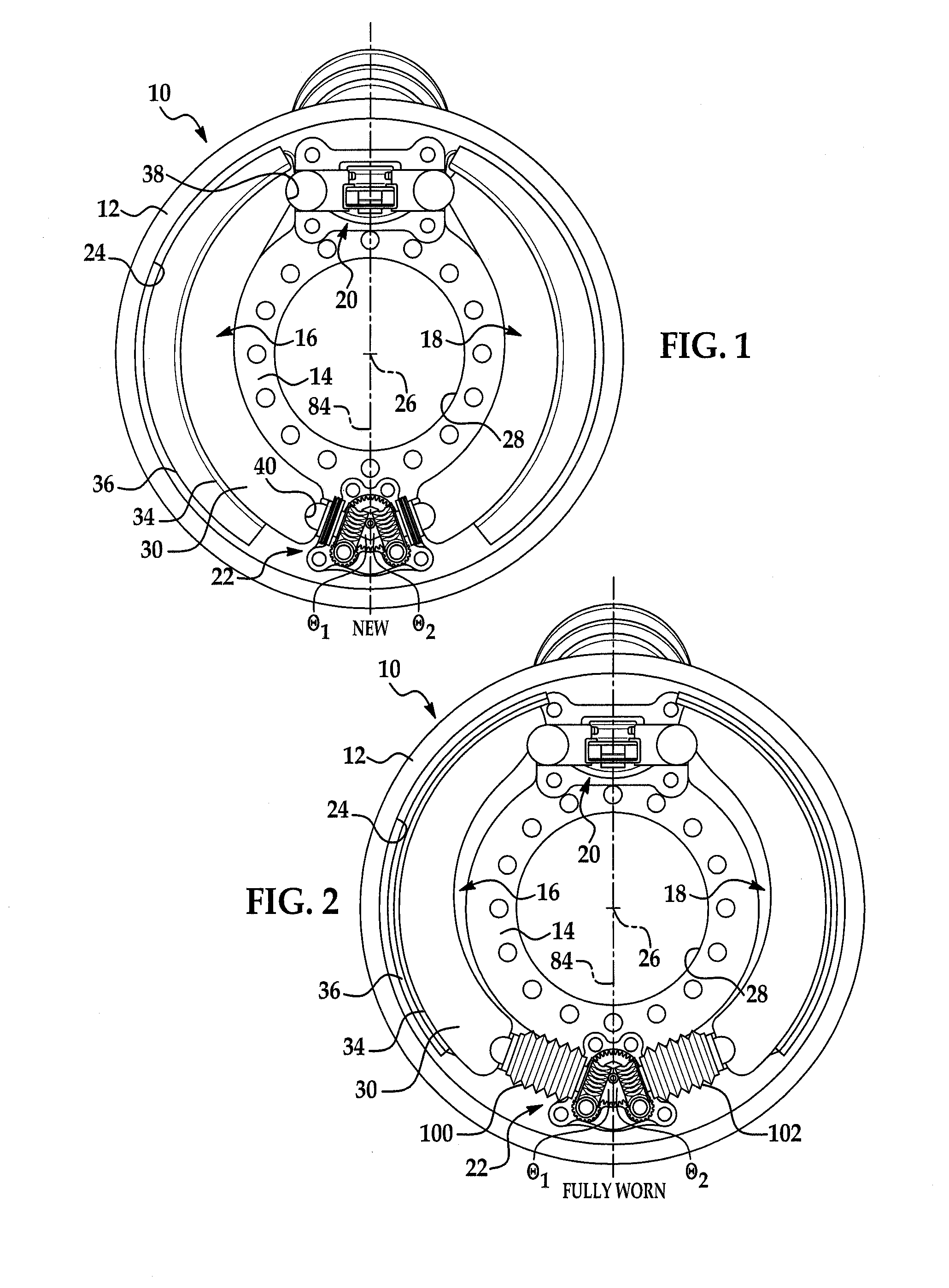 Variable position anchor assembly for adjusting brake shoes in a drum brake