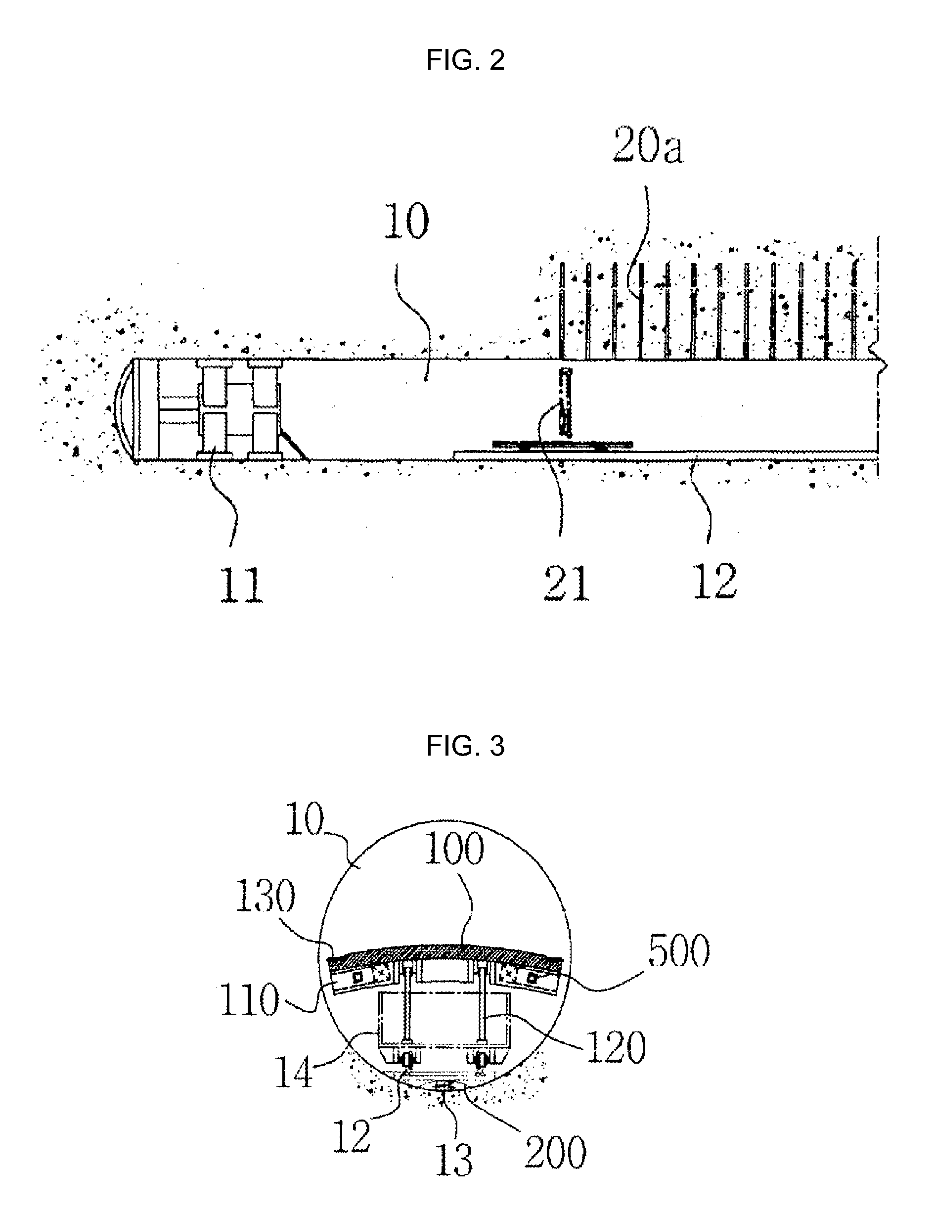 Method and related devices for carrying out TBM excavation and expansion blasting using a blast protector and a cart