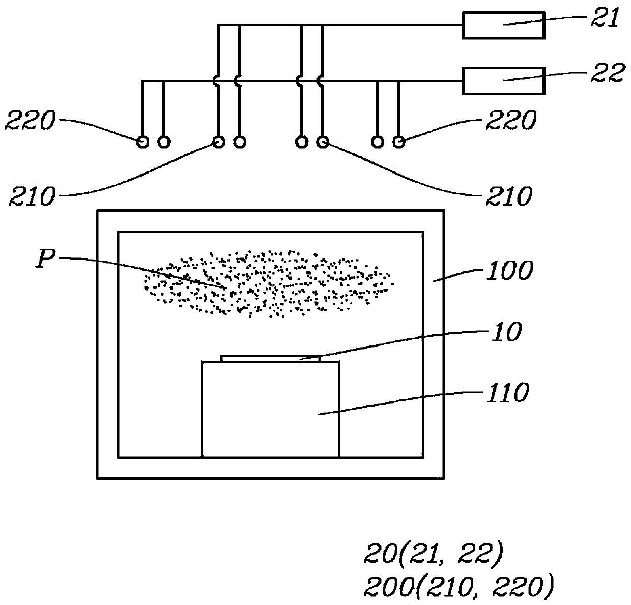 Substrate processing apparatus that mechanically controls plasma density