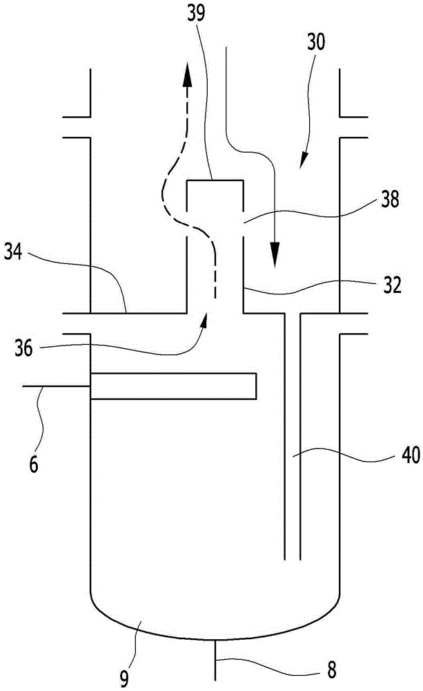 Absorption tower having absorption separator