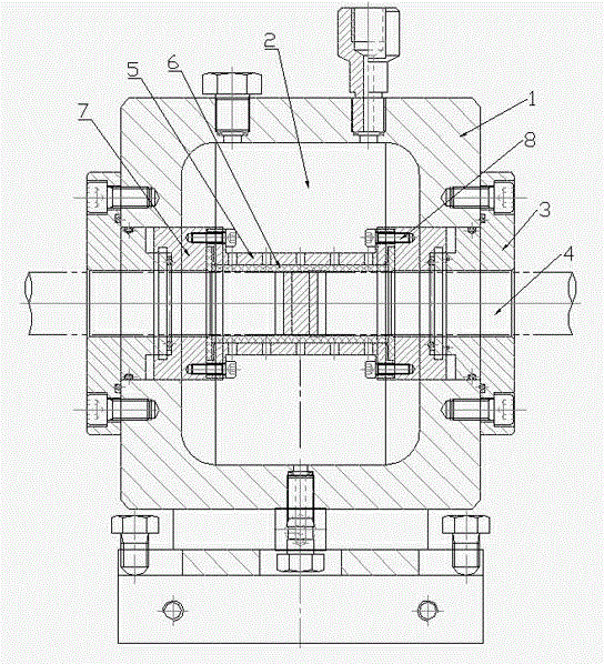 Confining pressure cylinder device for novel split Hopkinson pressure bar active confining pressure experiment