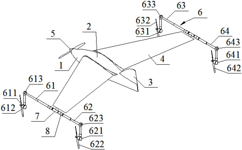 Composite aircraft composed of fixed wings and multi-rotary wings and control method of composite aircraft