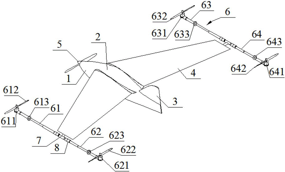 Composite aircraft composed of fixed wings and multi-rotary wings and control method of composite aircraft