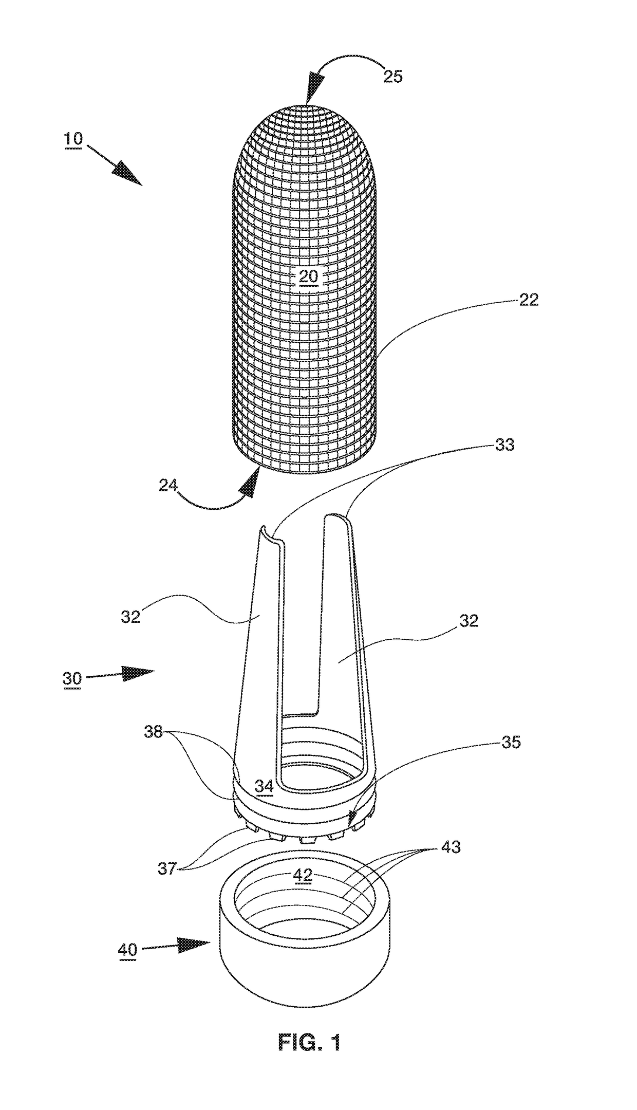 Finger mounted toothbrush with an internal reinforcing skeleton