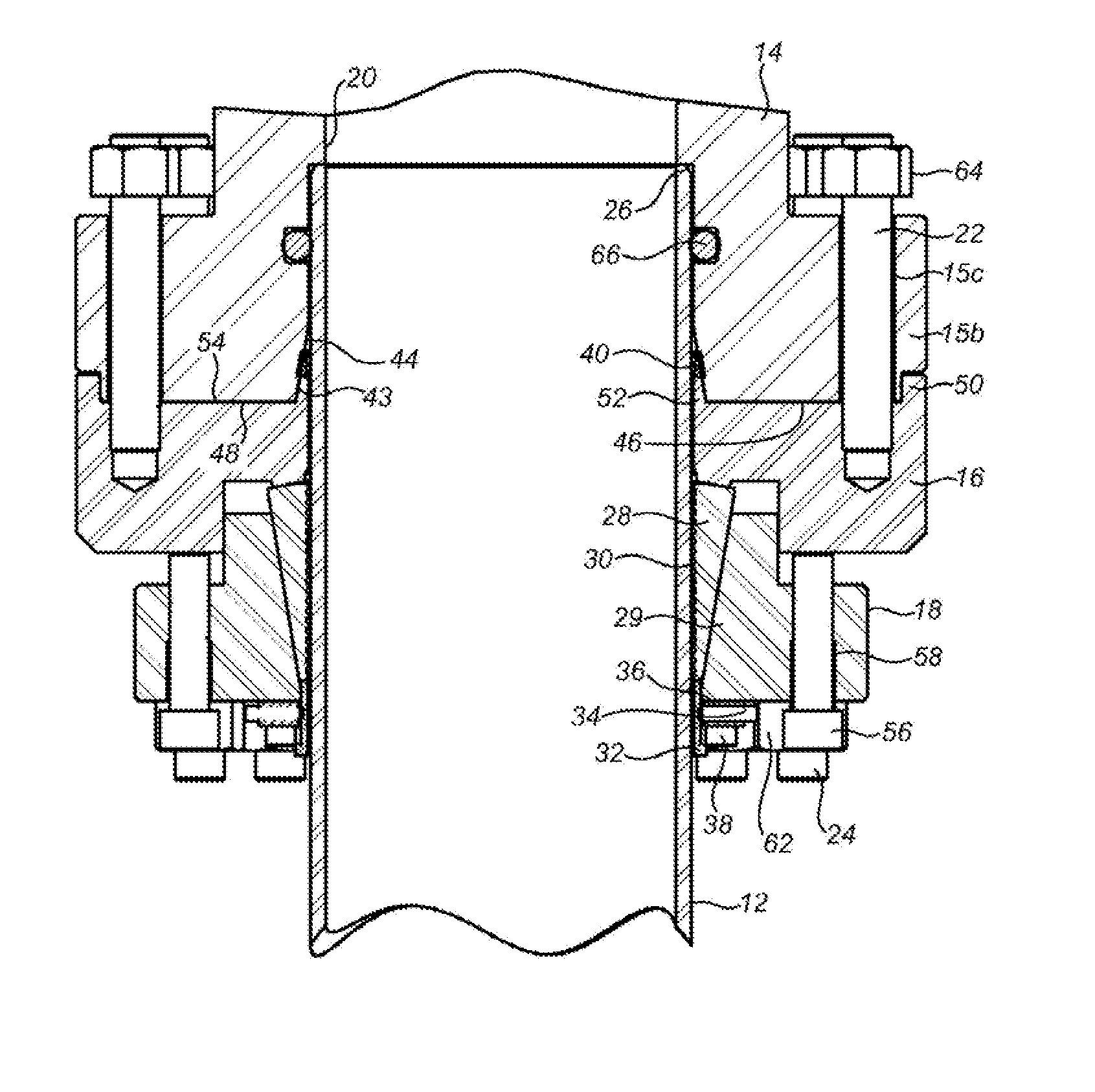 Casing head slip lock connection for high temperature service