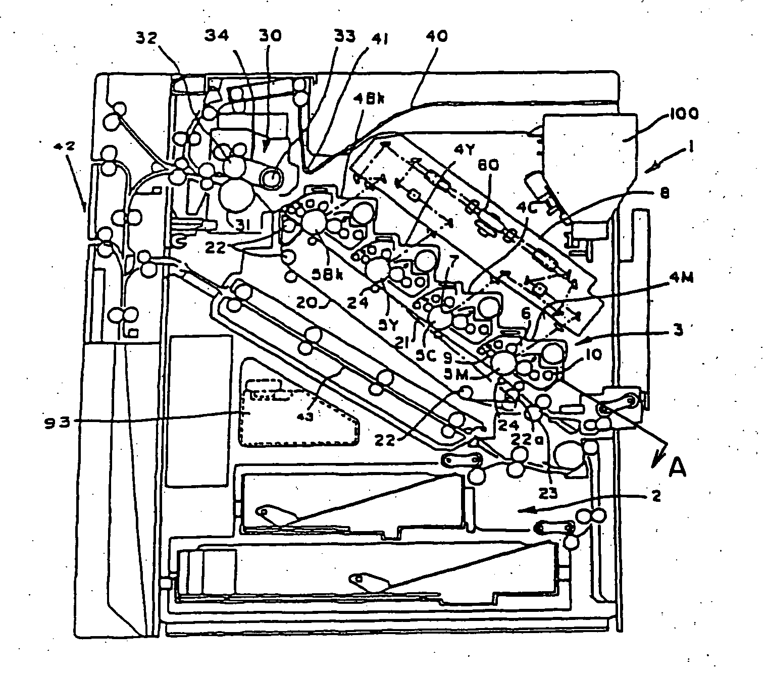 Color image forming apparatus, and toner replenishing apparatus