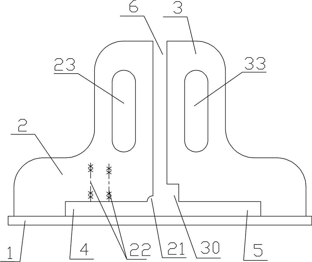 Device for inverted assembling and welding of T-shaped sections