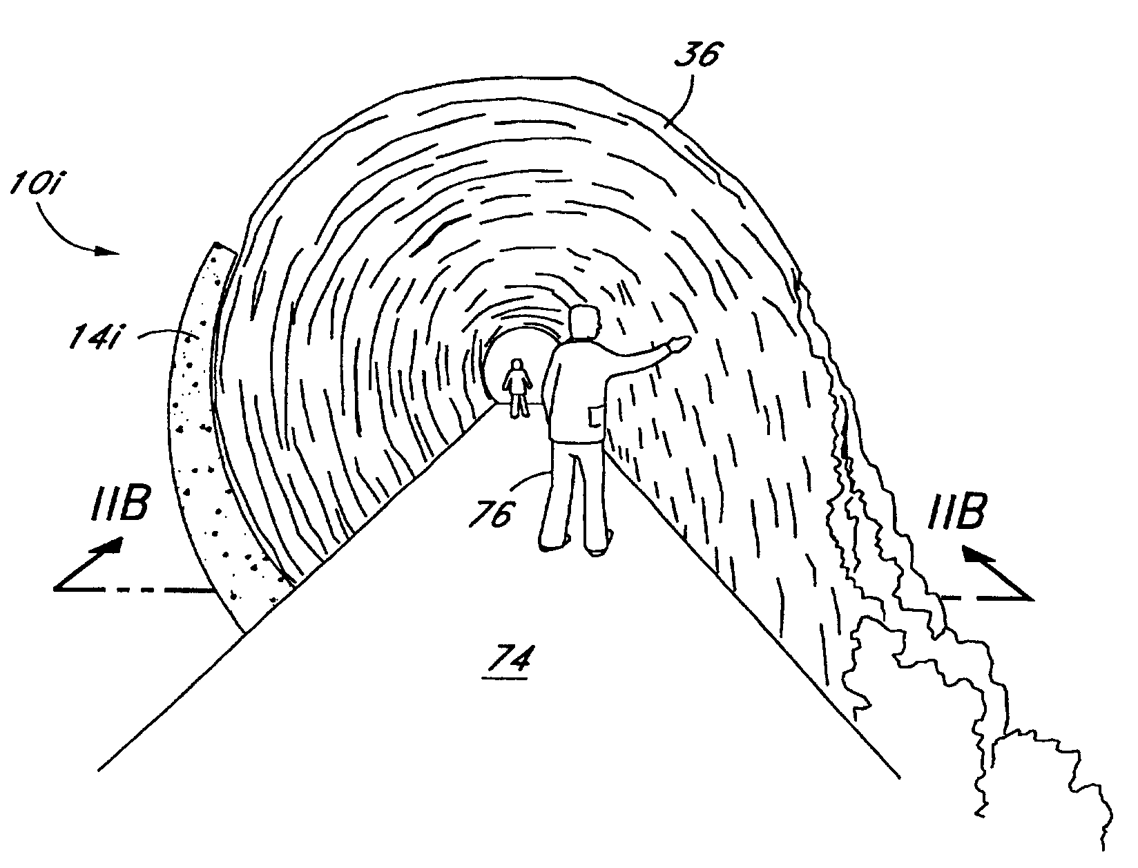 Simulated wave water sculpture