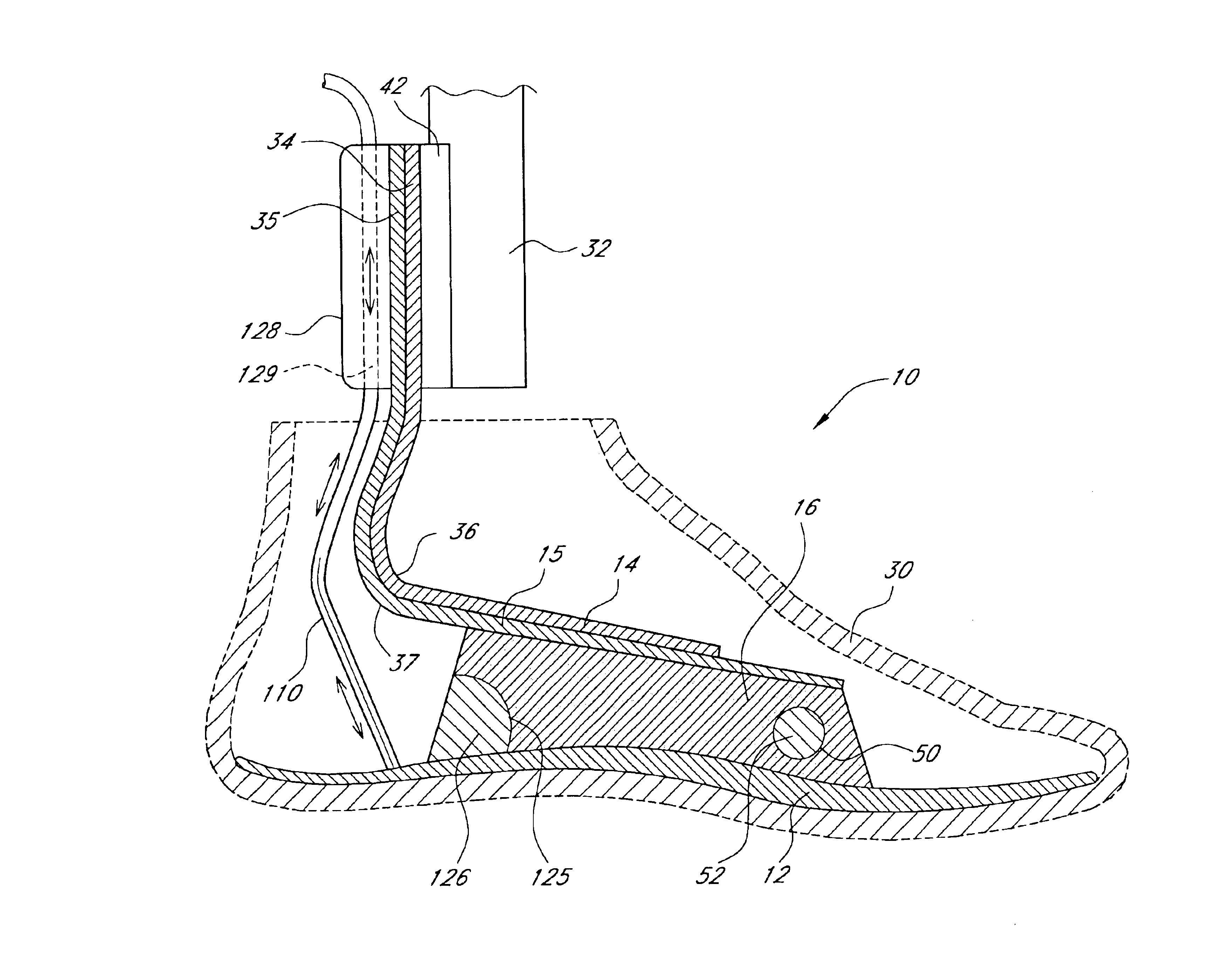 Foot prosthesis having cushioned ankle