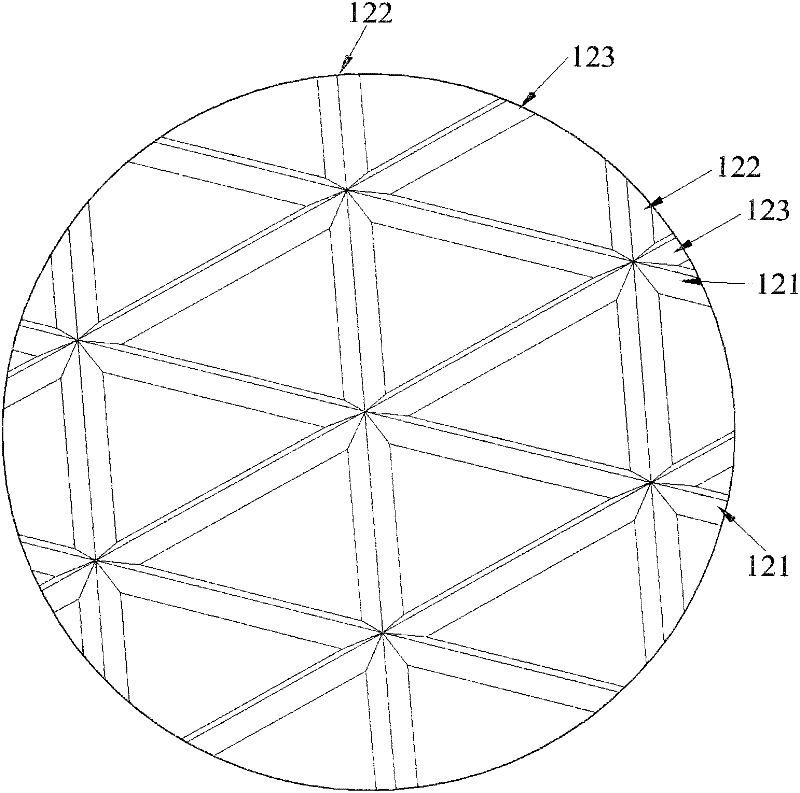 Light-emitting surface structure of optical lens