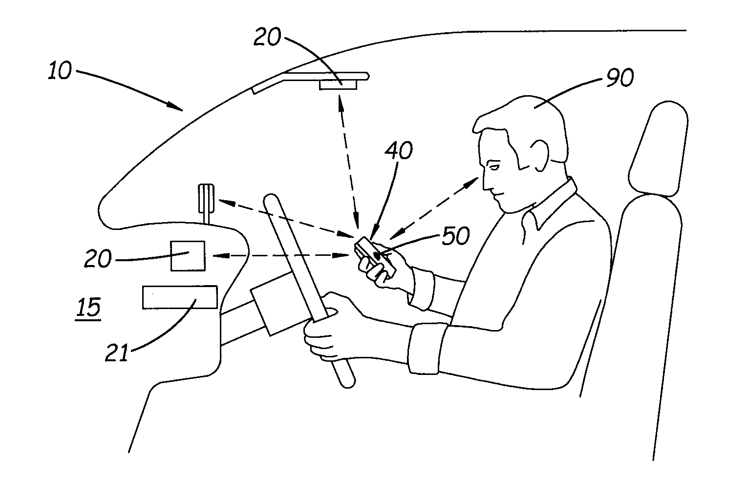 Driver cellular telephone text and email automatic deactivation system and method