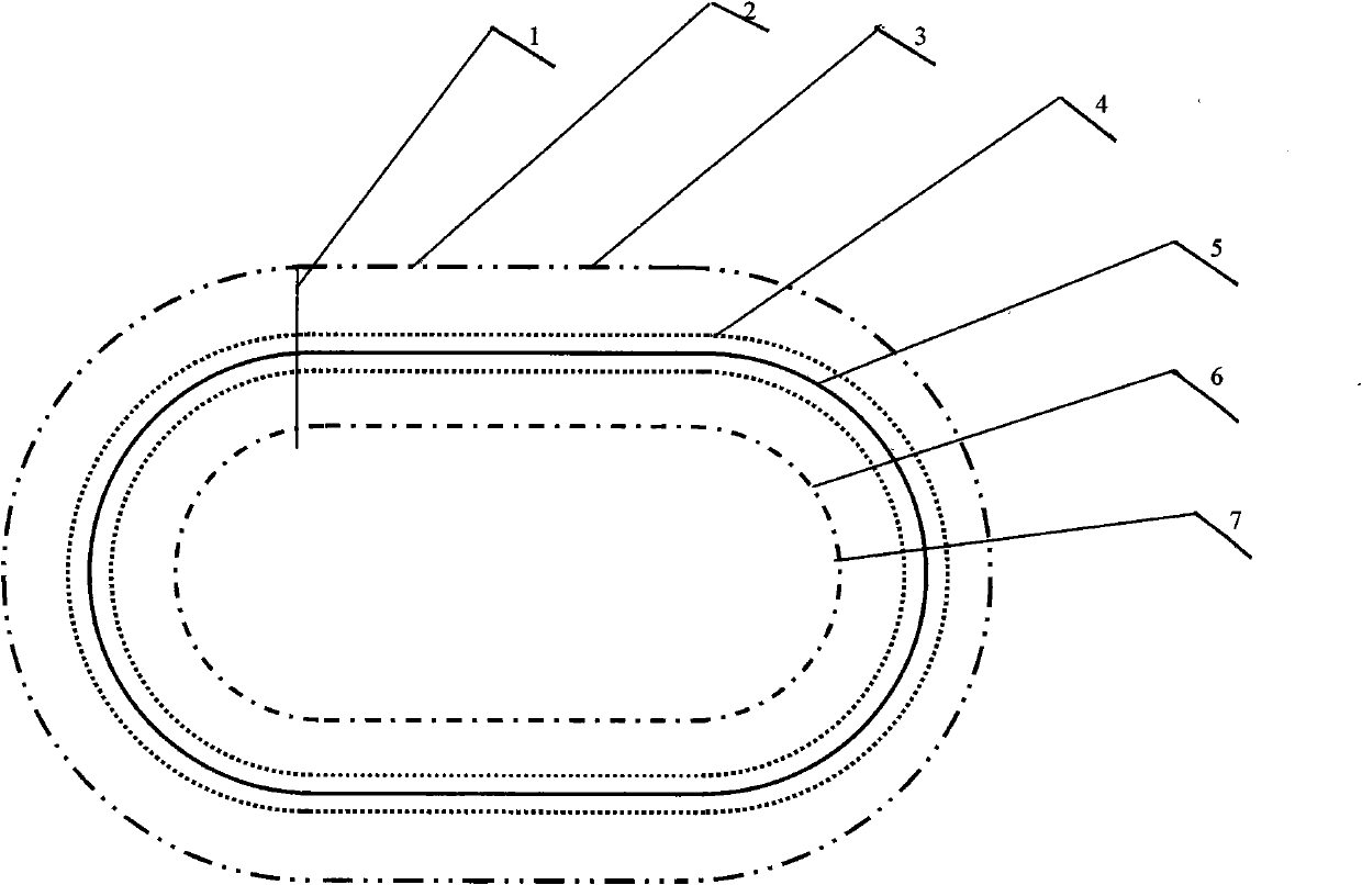 400m standard ground track field lane line side-stepping detector