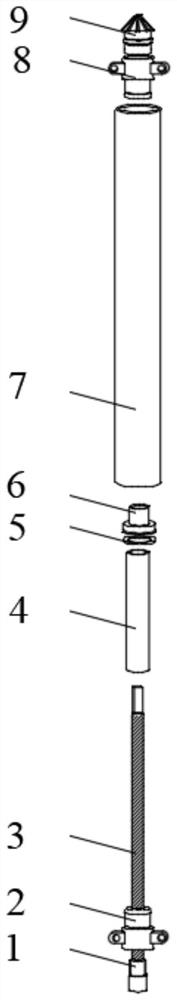 Bent flexible shaft assembly for adjusting illumination angle of car lamp and assembling method thereof