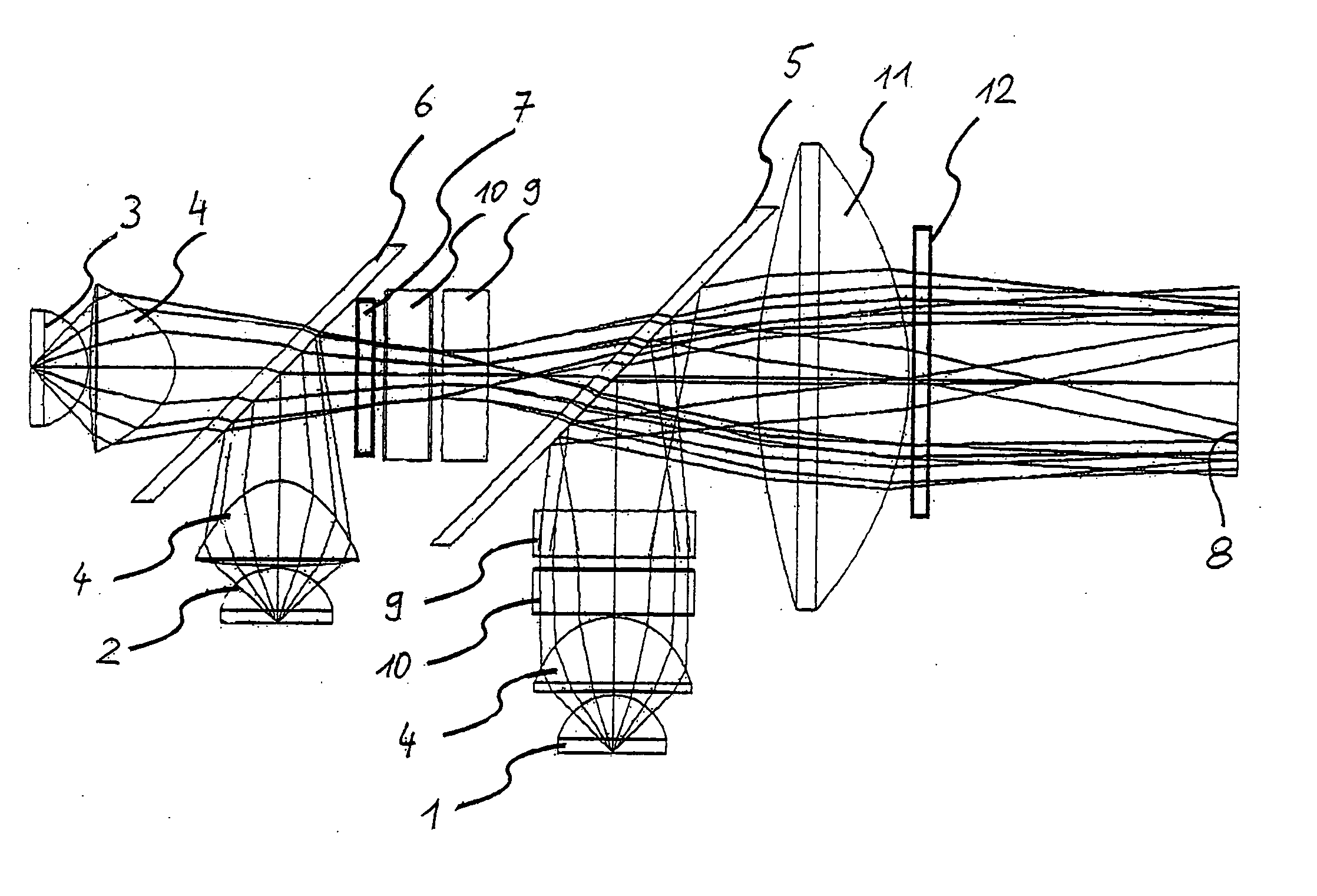 Device for homogeneous, multi-color illumination of a surface