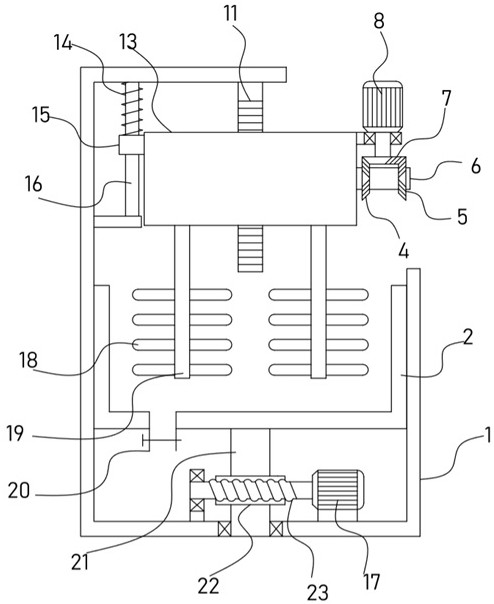 Gravel mixing device for constructional engineering